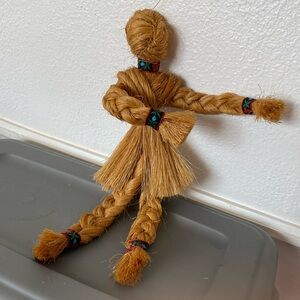 Folk art doll made From rope. Looks latin American. Unusual. Collectors item.